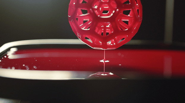 Closeup image of wheel printed in a Resin printer